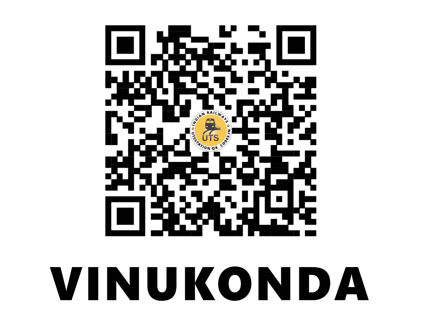 UTS QR Code for VINUKONDA - VKN - SC (ANDHRA PRADESH)